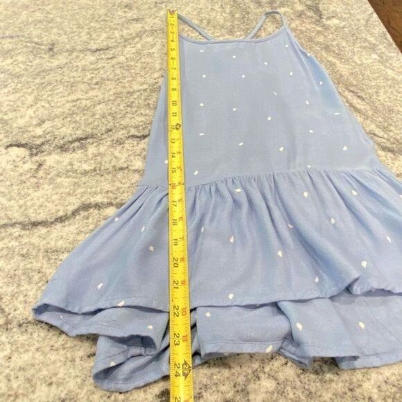 Volcom Small S Light Blue Tank White Polka Dot Peplum Ruffle Top - Picture 9 of 10